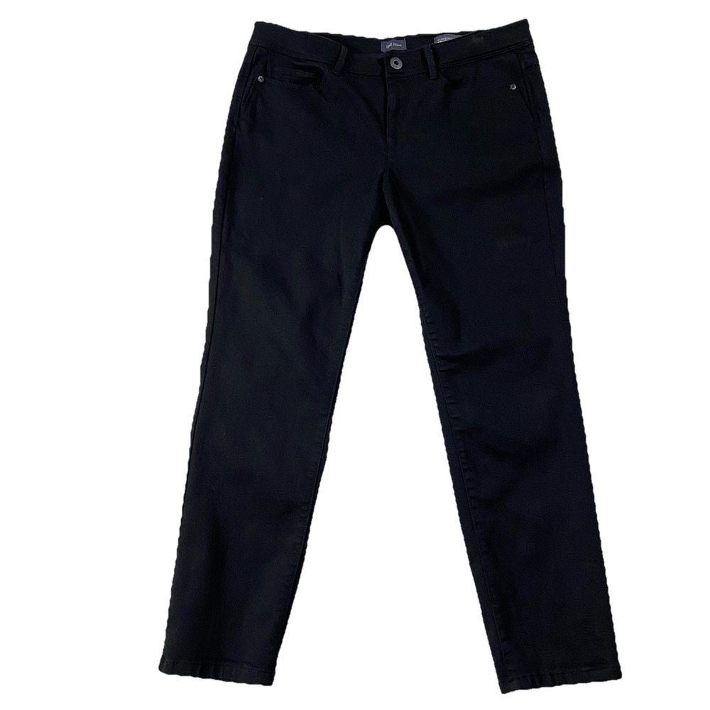 J Jill Authentic Fit Slim Ankle Denim Jeans Black Women's 10P Classic Minimalist